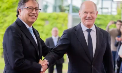 Gustavo Petro y Olaf Scholz. Foto: DW.