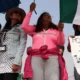 Protesta de trabajadores del poder judicial frente a la Corte Suprema de México.Imagen: Luis Cortes/DW