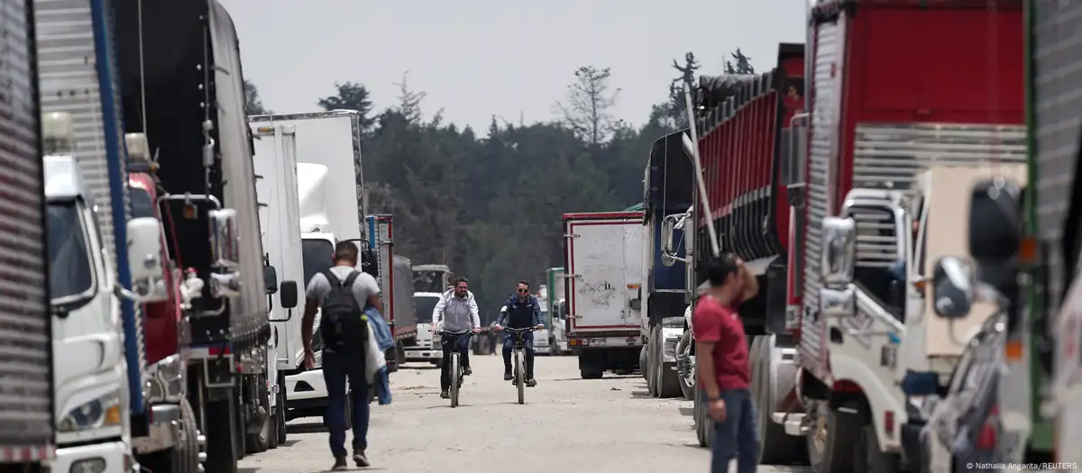 Paro de camioneros en Colombia. Foto:DW