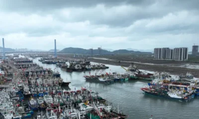 Puerto de Shenjiamen, Bebinca en la ciudad de Zhoushan, China. Imagen: CFOTO/picture alliance