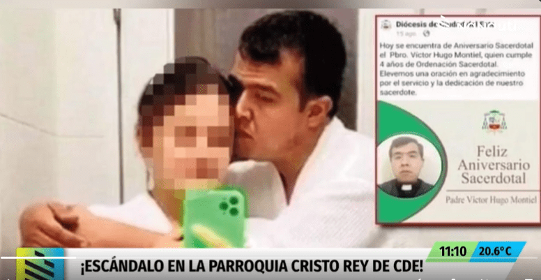 Sacerdote con una mujer en un motel. Foto: 1020 AM.