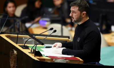 Zelensky en la Asamblea de la ONU. Foto: Infobae.