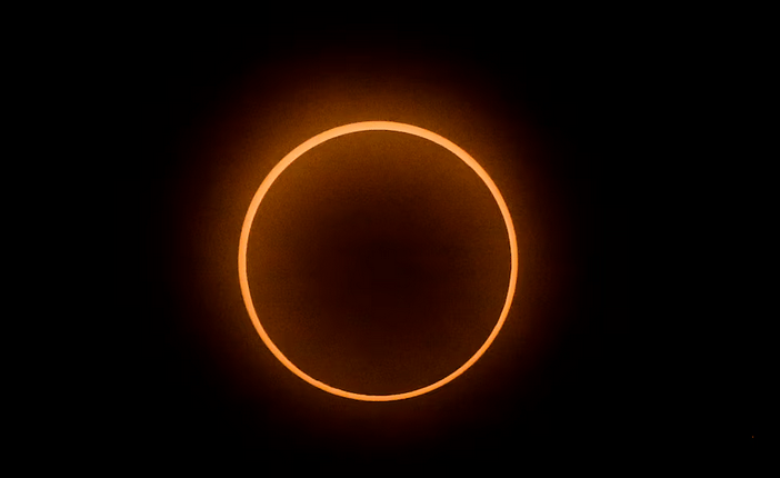 Eclipse anular solar. Foto: Infobae.