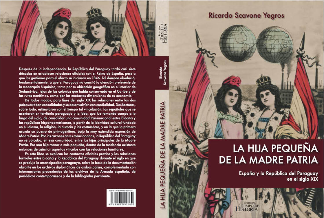 Tapa y contratapa del último libro de Ricardo Scavone Yegros. Cortesía