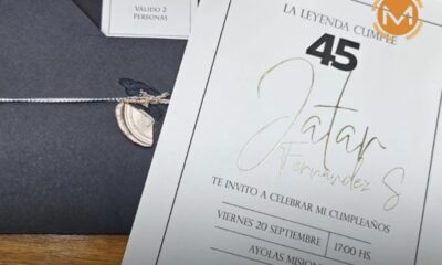 La tarjeta de cumpleaños del diputado Jatar Fernández. Foto: R. 1080 AM.