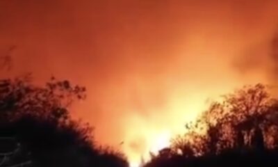 Un feroz incendio se registra aún en el Chaco Paraguayo. Foto: Captura de pantalla.