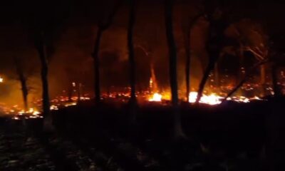 Incendio en el Cerro Chovoreca. Foto:X