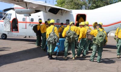 Bomberos del Ejército y Comando Nacional. Foto: Gentileza.