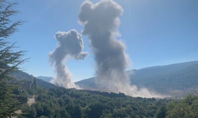 Ataque aéreo en Kfarhouna, Líbano. Foto: @realidad_int