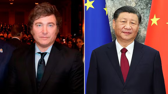 Javier Milei y Xi Jinping. Foto: Infobae.