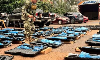 Armas faltantes de comercios fueron a parar a organizaciones del crimen organizado en Brasil. Foto: Gentileza.