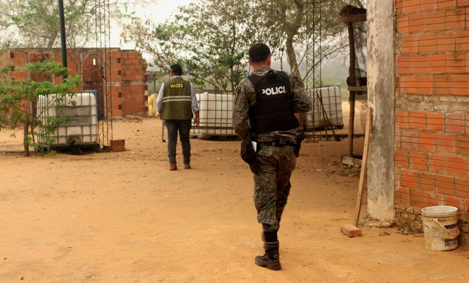 MADES intervino estancia donde se originó el fuego. Foto: Gentileza.