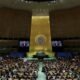 El secretario general de las Naciones Unidas, Antonio Guterres, se dirige a la 79.ª Asamblea General de las Naciones Unidas en la sede de la ONU en Nueva York, Estados Unidos, el 24 de septiembre de 2024. REUTERS/Mike Segar/Infobae.