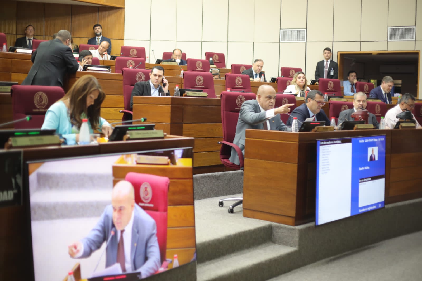 Sesión de la Cámara de Senadores. Foto: Gentileza.