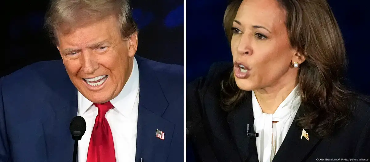 Donald Trump y Kamala Harris. Foto: DW.