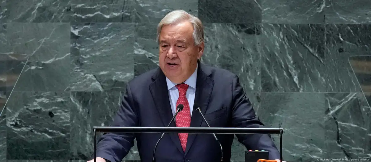 ntónio Guterres se dirige a la Asamblea General de la ONU el 24 de septiembre de 2024. Imagen: Richard Drew/AP Photo/picture alliance