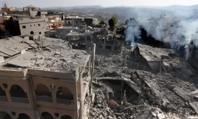 Edificios destruidos por ataques aéreos israelíes en la aldea de Qana, en el sur del Líbano. Foto: DW