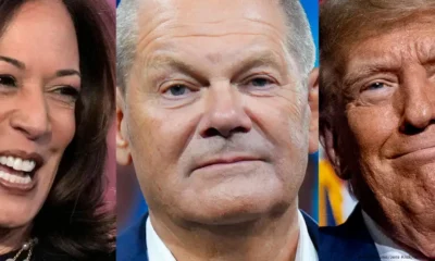 Kamala Harris, Olaf Scholz, Donald Trump. Foto: DW