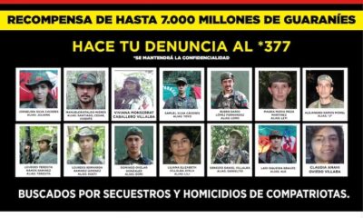 Miembros del grupo terrorista EPP y EML. Foto: Flyer del gobierno.