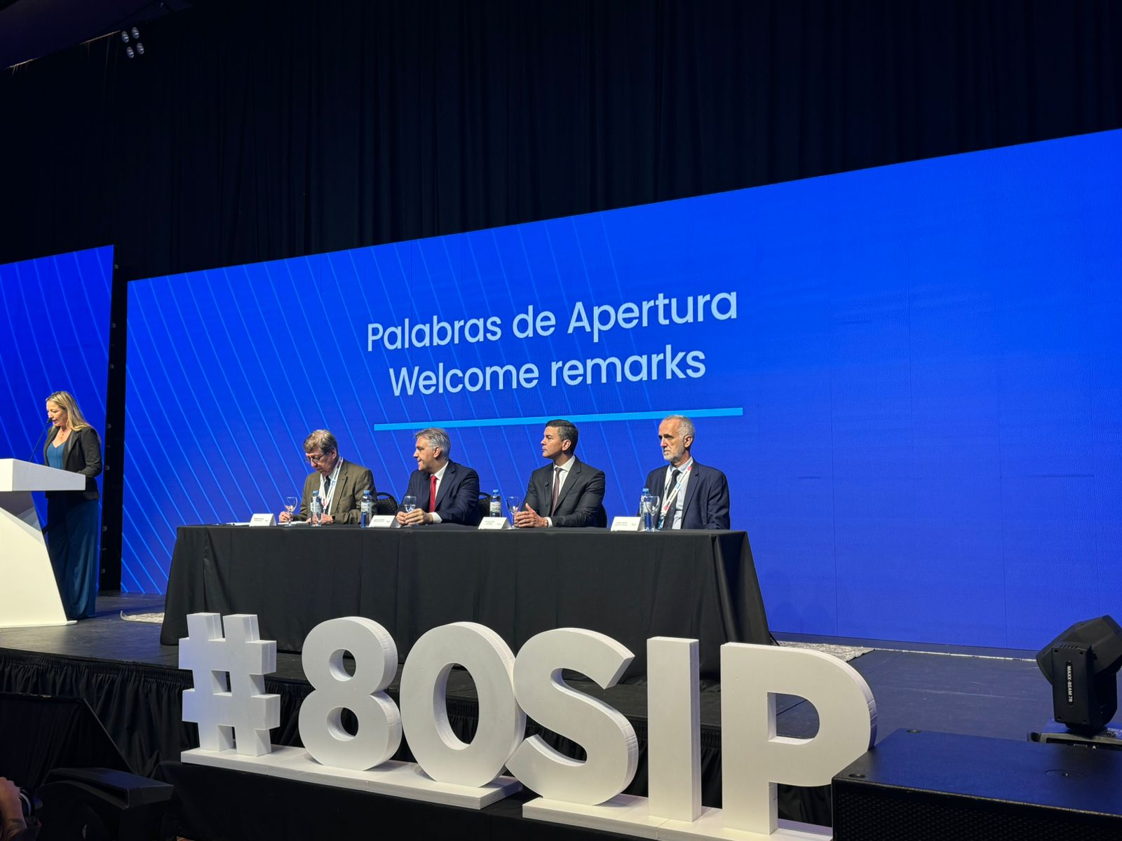 Apertura de la 80 Asamblea General de la SIP. Foto: Gentileza.