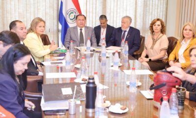 Reunión de la Mesa Directiva con el presidente del IPS, Jorge Britez. Foto: Gentileza.