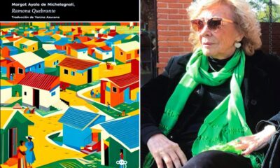 Portada del libro "Ramona quebranto", y su autora, Margot Ayala de Michelagnoli. Cortesía