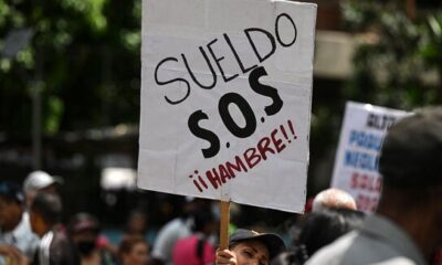 Protesta laboral en Venezuela. Foto: Infobae.