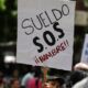 Protesta laboral en Venezuela. Foto: Infobae.