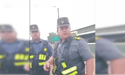 Agentes de la Caminera implicados. Foto: Captura.