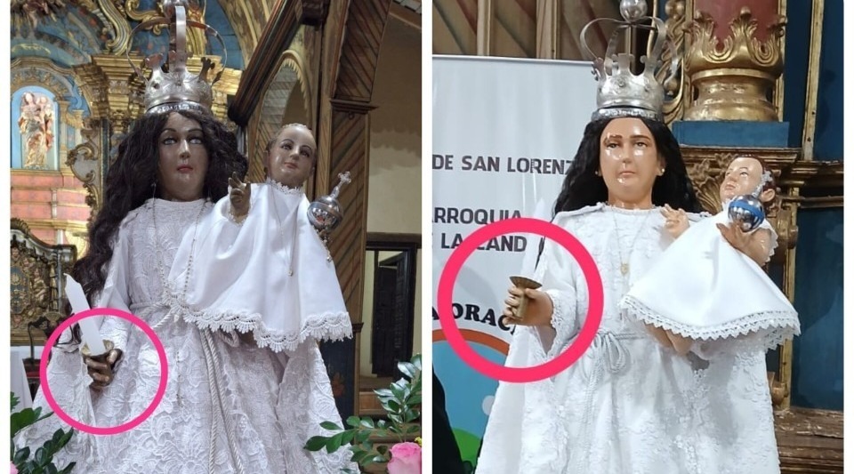 Polémica por la Virgen de la Candelaria de Capiatá. Foto: Capiatá Press.