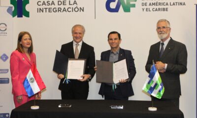 Representantes del CAF y el embajador del Brasil. Foto: Gentileza.