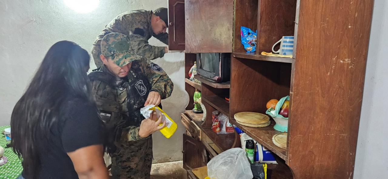 El laboratorio clandestino se encontraba en Nueva Italia. Foto: Ministerio Público.