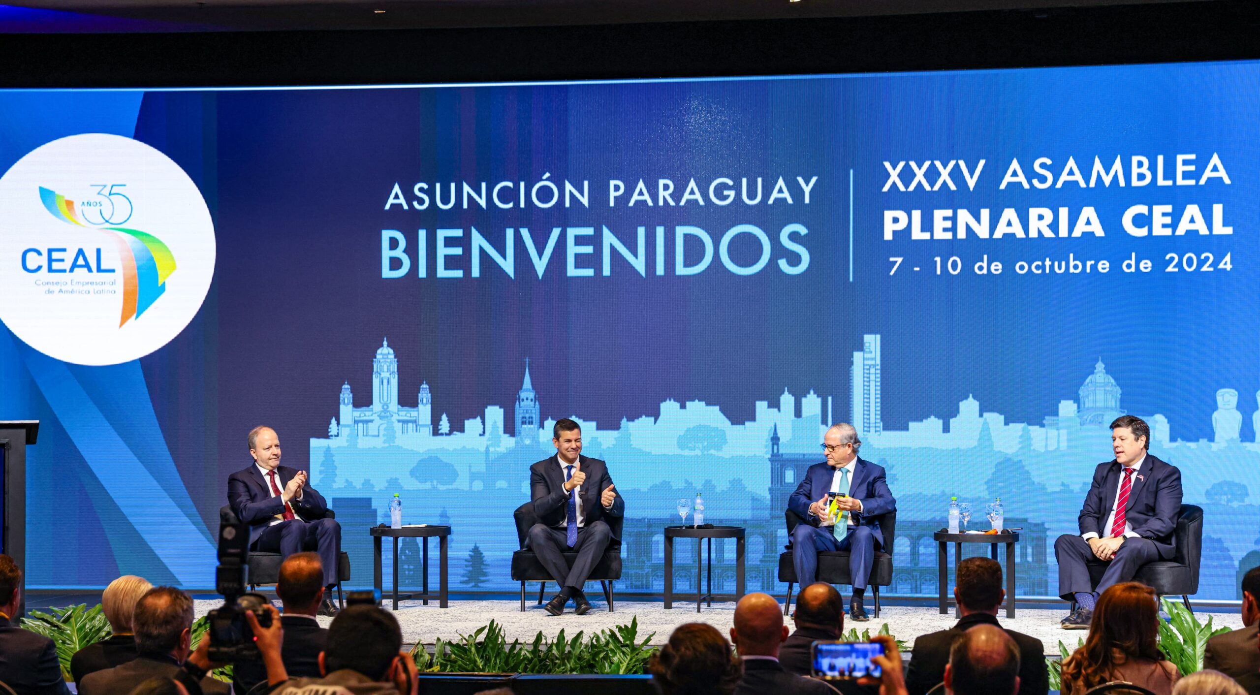 Apertura de la Asamblea del Consejo Empresarial de América Latina contó con la presencia de Santiago Peña. Foto: Gentileza.