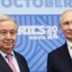 El Presidente ruso Vladimir Putin asiste a una reunión con el Secretario General de la ONU Antonio Guterres al margen de la cumbre de los BRICS en Kazán, Rusia (Reuters)