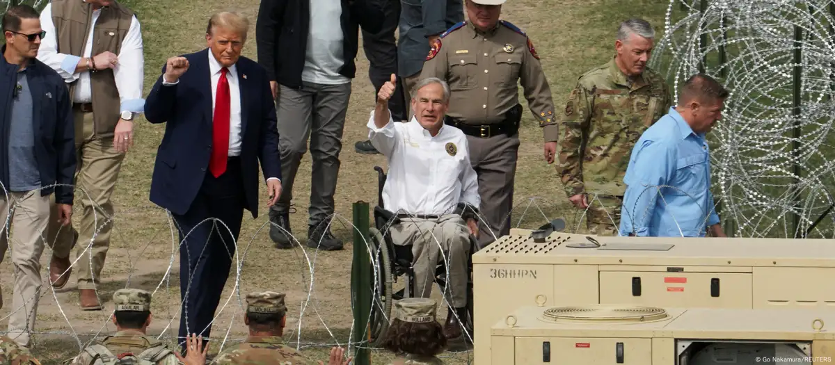 Visita de Donald Trump a la ciudad de Eagle Pass, Texas, en la frontera entre Estados Unidos y México. Imagen: Go Nakamura/DW.