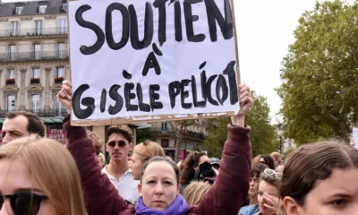 Un grupo se manifiesta a favor de Gisèle Pelicot en París. Imagen: Apaydin Alain/ABACAPRESS/IMAGO