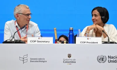 La ministra de Ambiente de Colombia, Susana Muhamad, durante las reuniones de la Cumbre del Clima COP16 en Cali. Imagen: Joaquin Sarmiento/AFP/Getty Images