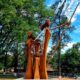 Escultura de Juan Pablo Pistilli en la Plaza de los Héroes de Piribebuy. Cortesía