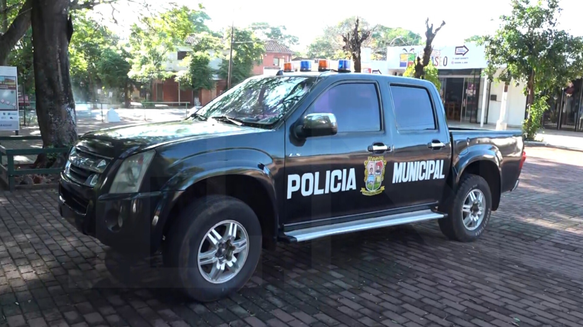 Patrulla de la Policía Municipal de Yaguarón. Foto: El Nacional.