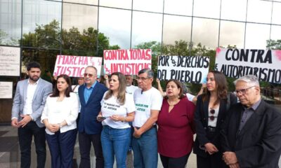 La exsenador Kattya González con legisladores de la oposición. Foto: Gentileza.