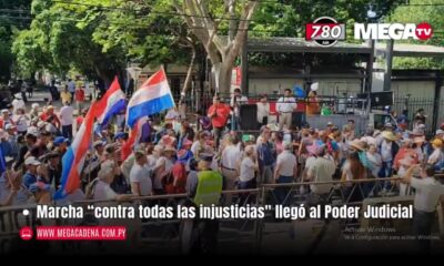 Marcha culminó en su quinto día en Asunción. Foto: Captura de pantalla.