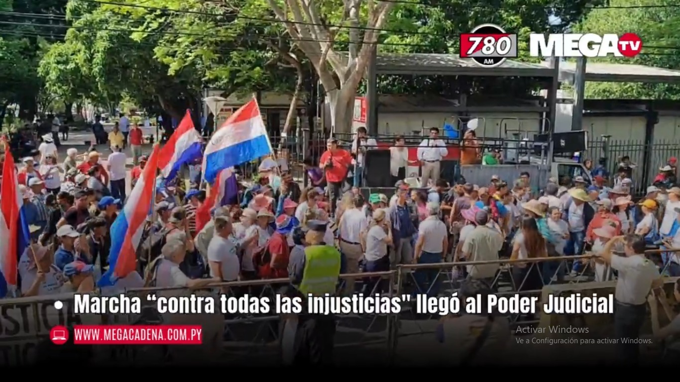 Marcha culminó en su quinto día en Asunción. Foto: Captura de pantalla.