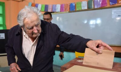 Pepe Mujica votó a primera hora de este domingo (REUTERS/Martin Varela Umpierrez)/Infobae.