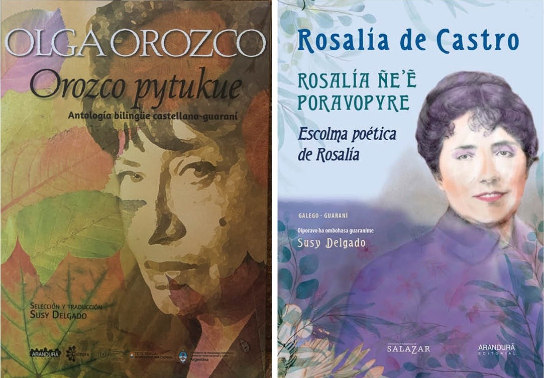 Dos grandes poetas, traducidas al guarani por Susy Delgado. Cortesia