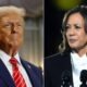 El expresidente Donald Trump y la vicepresidenta Kamala Harris. Foto: CNN.