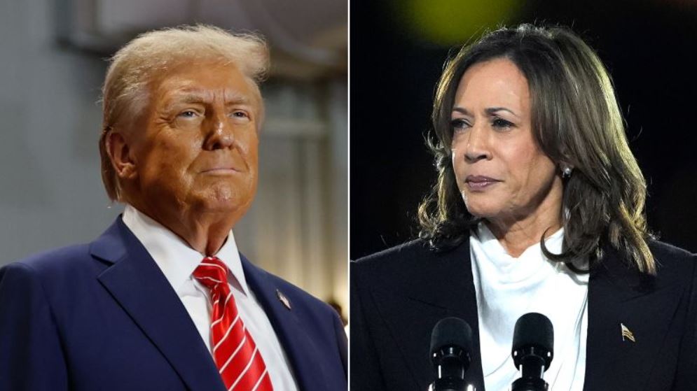 El expresidente Donald Trump y la vicepresidenta Kamala Harris. Foto: CNN.