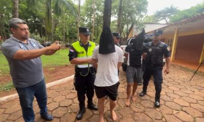 Los delincuentes quedaron detenidos. Foto: Captura.