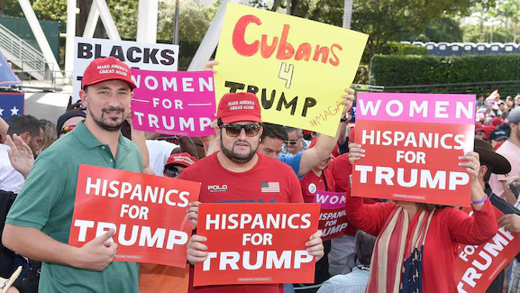 Hispanos a favor de Trump en Miami. Foto: Infobae. (AFP)