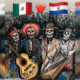 Mural del Día de los Muertos. Foto: Captura.