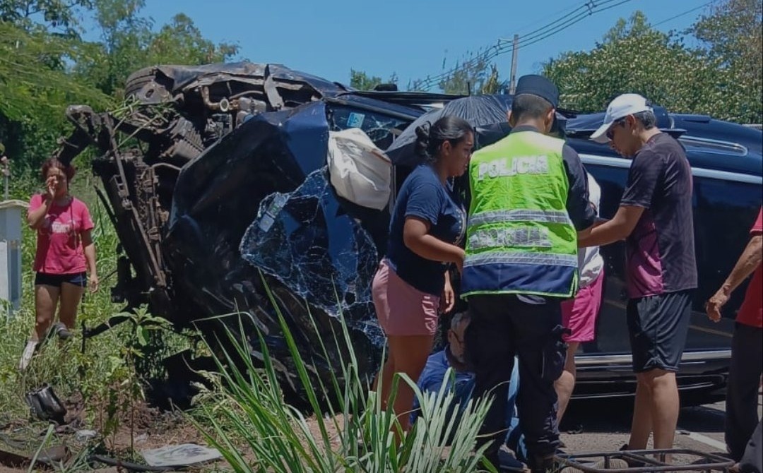 Accidente Luque - Sanber. Foto: Ñanduti.